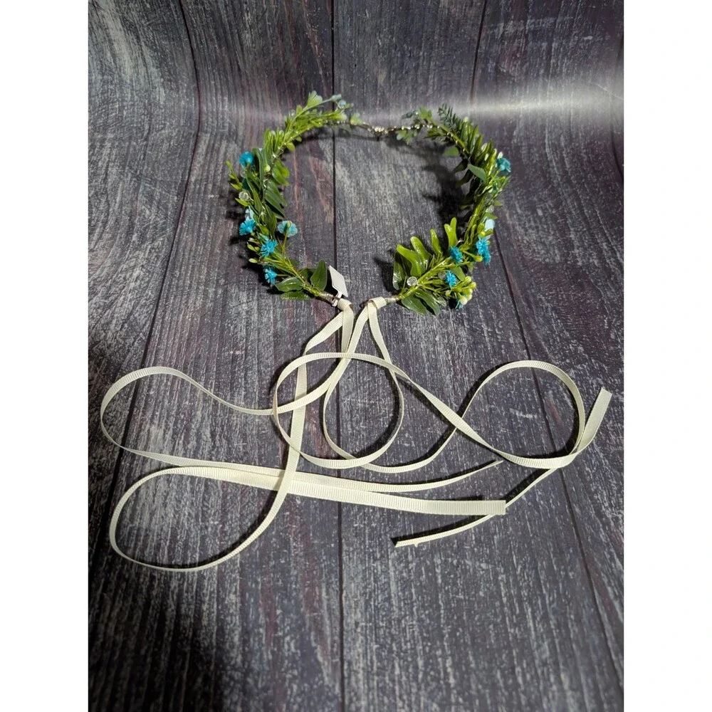 Fairy Flower Dragonfly Crown Women Elf Headpiece Forest Floral Headband NEW